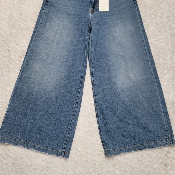 Current/Elliott Women's Wide Leg Crop Jean Size 28 NWT Bromes Blue - Picture 4 of 16